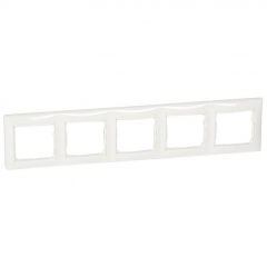 Рамка Легранд (Legrand) 5-м Valena DIY горизонтальная белая 696744), для электроустановочных устройств