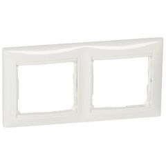 Рамка Легранд (Legrand) 2-м Valena DIY горизонтальная белая 694241), для электроустановочных устройств