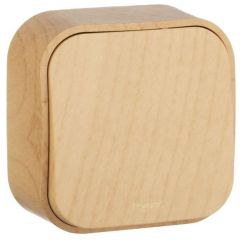 Переключатель проходной Легранд (Legrand) 1-клавиша Quteo 10 А IP20 10AX дерево 782264