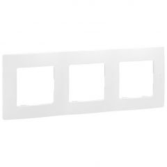 Рамка Легранд (Legrand) 3-м Etika белый 672503 декоративная для электроустановочных устройств