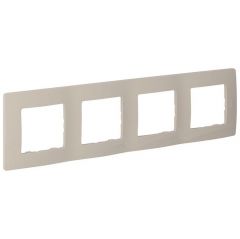 Рамка Легранд (Legrand) 4-м Etika слоновая кость 672514 декоративная для электроустановочных устройств