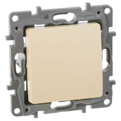 Выключатель Легранд (Legrand) 1-клавиша СП Etika 10 А IP20 250 В 10AX безвинтовые зажимы механизм слоновая кость 672301