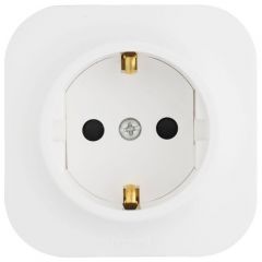 Розетка Легранд (Legrand) 1-м ОП Quteo 16 А IP20 2P+E с заземлением без защитных шторок белый 782211