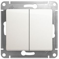 Выключатель Систем Электрик (Schneider Electric) 2-клавиши СП Glossa 10 А IP20 (схема 5) 10AX механизм перламутр GSL000651