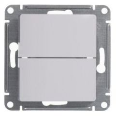 Выключатель Систем Электрик (Schneider Electric) 2-клавиши СП Glossa 10 А IP20 (схема 5) 10AX механизм белый GSL000151