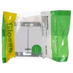 Выключатель Систем Электрик (Schneider Electric) 2-клавиши СП Glossa 10 А IP20 с подсветкой механизм белый GSL000153