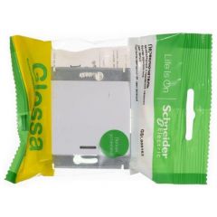 Переключатель проходной Систем Электрик (Schneider Electric) 1-клавиша Glossa 10 А IP20 с подсветкой механизм белый GSL000163
