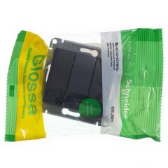 Выключатель Систем Электрик (Schneider Electric) 3-клавиши СП Glossa 10 А IP20 (схема 1+1+1) 10AX механизм антрацит GSL000731