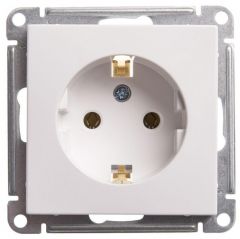 Розетка Систем Электрик (Schneider Electric) 1-м СП W59 16 А IP20 с заземлением без защитных шторок механизм белая RS16-154-1-86