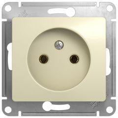 Розетка Систем Электрик (Schneider Electric) 1-м СП Glossa 16 А IP20 без заземления механизм бежевая GSL000241