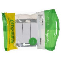 Выключатель Систем Электрик (Schneider Electric) 3-клавиши СП Glossa 10 А IP20 (схема 1+1+1) 10AX механизм белый GSL000131