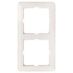 Рамка декоративная Систем Электрик (Schneider Electric) 2-м W59 белый KD-2-18 (КД-2-18) для электроустановочных устройств