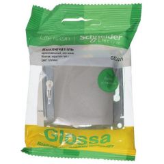 Выключатель Систем Электрик (Schneider Electric) 1-клавиша СП Glossa 10 А IP20 (схема 1) 10AX механизм платина GSL001211