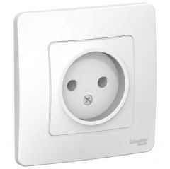 Розетка Систем Электрик (Schneider Electric) 1-м СП Blanca 16 А IP20 250 В без заземления без защитных шторок белый BLNRS000011