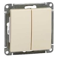 Выключатель Систем Электрик (Schneider Electric) 2-клавишный W59 10 А IP20 250 В слоновая кость VS510-252-2-86 механизм