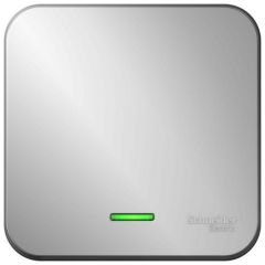 Выключатель Систем Электрик (Schneider Electric) 1-клавиша ОП Blanca 10 А IP20 (схема 1) 250 В с подсветкой с изолирующей пластиной алюминиевый BLNVA101113