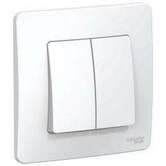 Выключатель Систем Электрик (Schneider Electric) 2-клавиши СП Blanca 6 А IP20 (схема 5) 250 В белый BLNVS006501