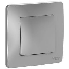Выключатель Систем Электрик (Schneider Electric) 1-клавиша СП Blanca 10 А IP20 (схема 1) 250 В алюминиевый BLNVS010103