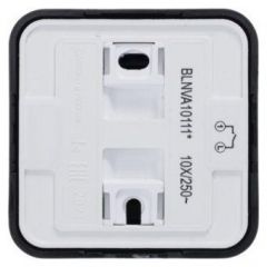 Выключатель Систем Электрик (Schneider Electric) 1-клавиша ОП Blanca 10 А IP20 (схема 1) 250 В с подсветкой с изолирующей пластиной антрацит BLNVA101116