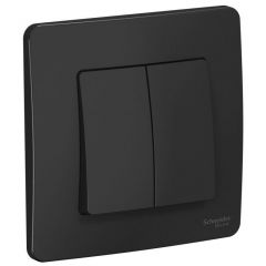 Выключатель Систем Электрик (Schneider Electric) 2-клавиши СП Blanca 10 А IP20 (схема 5) 250 В антрацит BLNVS010506