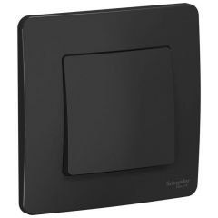 Переключатель проходной Систем Электрик (Schneider Electric) 1-клавиша СП Blanca 10 А IP20 антрацит BLNVS010606
