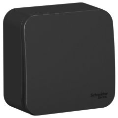 Переключатель проходной Систем Электрик (Schneider Electric) 1-клавиша ОП Blanca 10 А IP20 (схема 6) 250 В с изолирующей пластиной антрацит BLNVA106016