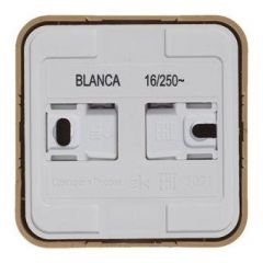 Розетка Систем Электрик (Schneider Electric) 1-м ОП Blanca 16 А IP20 250 В с заземлением и шторками BLNRA011115 ясень