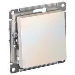 Выключатель Систем Электрик (Schneider Electric) 1-клавиша СП AtlasDesign 10 А IP20 (схема 1) 10AX с самовозвратом механизм жемчужный ATN000415