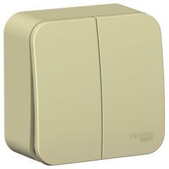 Выключатель Систем Электрик (Schneider Electric) 2-клавиши ОП Blanca 10 А IP20 (схема 5) 250 В с изолирующей пластиной бежевый BLNVA105017