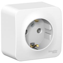 Розетка Систем Электрик (Schneider Electric) 1-м ОП Blanca 16 А IP20 250 В с заземлением без защитных шторок BLNRA010101 белая