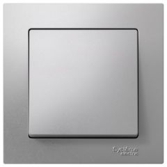 Выключатель Систем Электрик (Schneider Electric) 1-клавиша СП AtlasDesign 10 А IP20 (схема 1) 10AX в сборе алюминий ATN000312