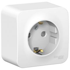 Розетка Систем Электрик (Schneider Electric) 1-м ОП Blanca 16 А IP20 250 В с заземлением и шторками BLNRA011121 белая