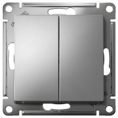 Выключатель Систем Электрик (Schneider Electric) 2-клавиши СП AtlasDesign 10 А IP20 (схема 5) 10AX механизм сталь ATN000951