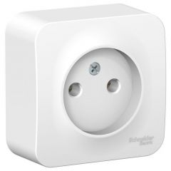 Розетка Систем Электрик (Schneider Electric) 1-м ОП Blanca 16 А IP20 250 В без заземления без защитных шторок с изолирующей пластиной белая BLNRA000111