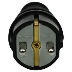 Вилка прямая Систем Электрик (Schneider Electric) MultiSet 16 А 250 В IP44 с заземлением каучук черная MST4001BK SCHUKO