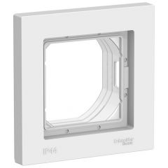 Рамка Систем Электрик (Schneider Electric) 1-м AtlasDesign Aqua IP44 белый ATN440101