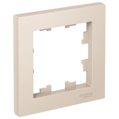 Рамка Систем Электрик (Schneider Electric) 1-м AtlasDesign бежевая ATN000201 для электроустановочных устройств
