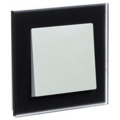 Рамка Систем Электрик (Schneider Electric) 1-м AtlasDesign Nature матовое стекло черная ATN331001 для электроустановочных устройств
