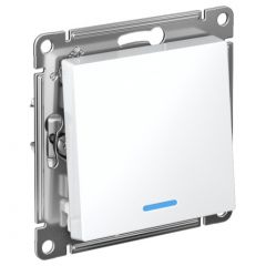 Выключатель Систем Электрик (Schneider Electric) 1-клавиша СП AtlasDesign 10 А IP20 (схема 1а) 10AX с подсветкой механизм белый ATN000113