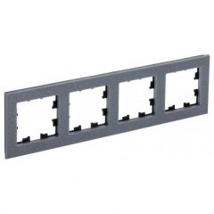 Рамка Систем Электрик (Schneider Electric) 4-м AtlasDesign Nature мрамор айс грей ATN343204 для электроустановочных устройств