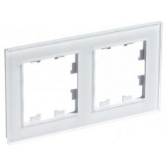 Рамка Систем Электрик (Schneider Electric) 2-м AtlasDesign Nature стекло белый ATN320102 для электроустановочных устройств