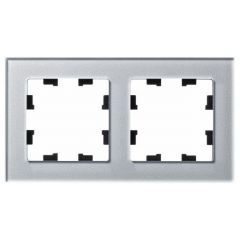 Рамка Систем Электрик (Schneider Electric) 2-м AtlasDesign Nature стекло алюминий ATN320302 для электроустановочных устройств