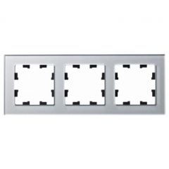 Рамка Систем Электрик (Schneider Electric) 3-м AtlasDesign Nature стекло алюминий ATN320303 для электроустановочных устройств