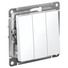 Выключатель Систем Электрик (Schneider Electric) 3-клавиши СП AtlasDesign 10 А IP20 (схема 1+1+1) 10AX механизм белый ATN000131