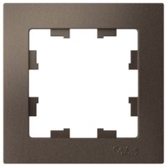 Рамка Систем Электрик (Schneider Electric) 1-м AtlasDesign мокко ATN000601, декоративная для электроустановочных устройств