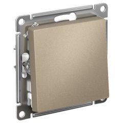 Выключатель Систем Электрик (Schneider Electric) 1-клавиша СП AtlasDesign 10 А IP20 (схема 1) 10AX механизм шампань ATN000511