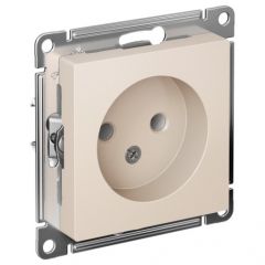 Розетка Систем Электрик (Schneider Electric) 1-м СП AtlasDesign 16 А IP20 без заземления без защитных шторок механизм бежевая ATN000241