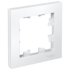 Рамка Систем Электрик (Schneider Electric) 1-м AtlasDesign белый ATN000101, декоративная для электроустановочных устройств