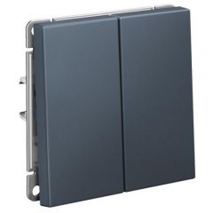 Выключатель Систем Электрик (Schneider Electric) 2-клавиши ArtGallery (схема 5) 10AX механизм грифель GAL000751, скрытая установка, серый