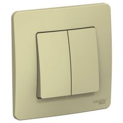 Выключатель Систем Электрик (Schneider Electric) 2-клавиши СП Blanca 10 А IP20 (схема 5) 250 В бежевый BLNVS010507